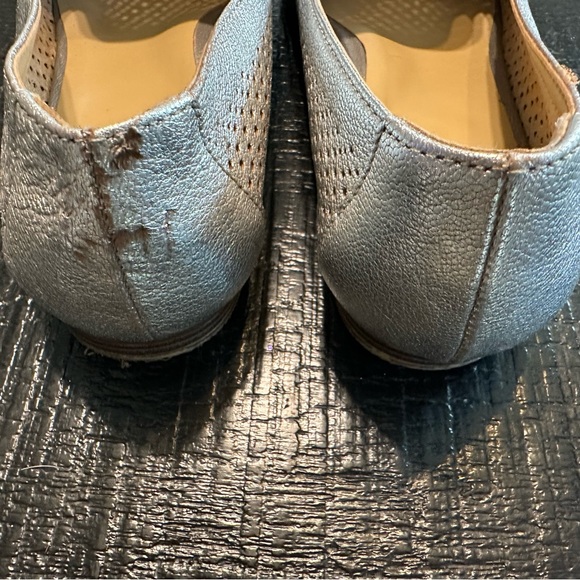 Naturalizer Lorna Women’s Pointed Toe Silver Stacked-Look 5/8” Heel Loafer - Picture 6 of 6